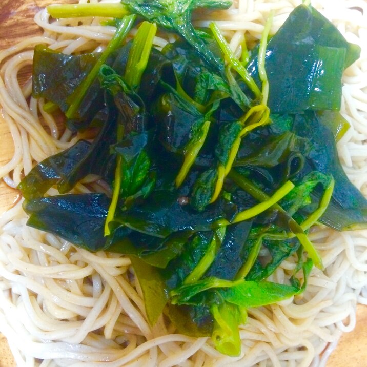 ほうれん草たっぷり蕎麦(^^)ｖ